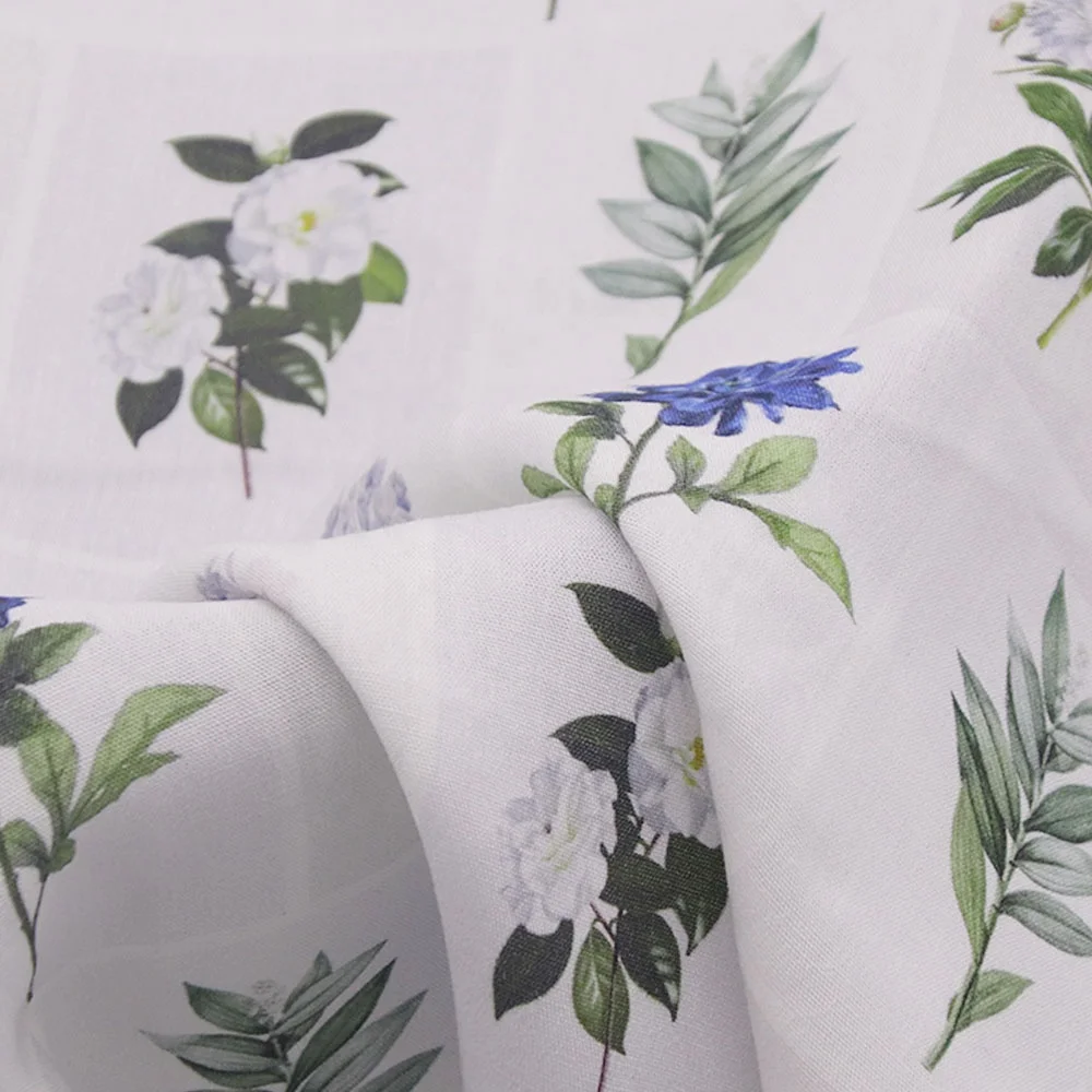 12160D цифровой цветок 70% tencel/lyocell 30% лен Тканое полотно для женщин пальто брюки платья