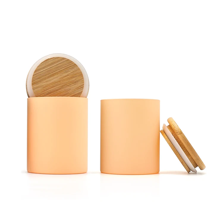 Custom glass storage jar kitchen canisters food cookie airtight storage jar with bamboo lid