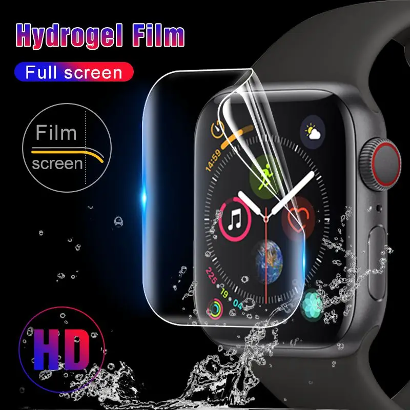  Гидрогелевая пленка для Apple Watch 5 44 мм 40 мягкое полноэкранное защитное стекло закаленная iwatch 42 38 apple watch 3
