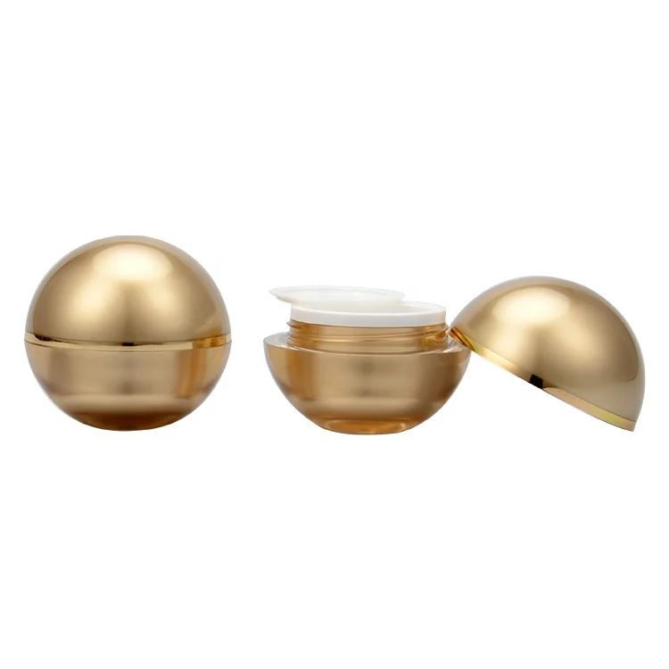 
fancy 10g 15g 30g 50g 100g cosmetics plastic jar ball shape eye facial 50g plastic acrylic cream jar 1.7 oz cosmetic sphere jar 