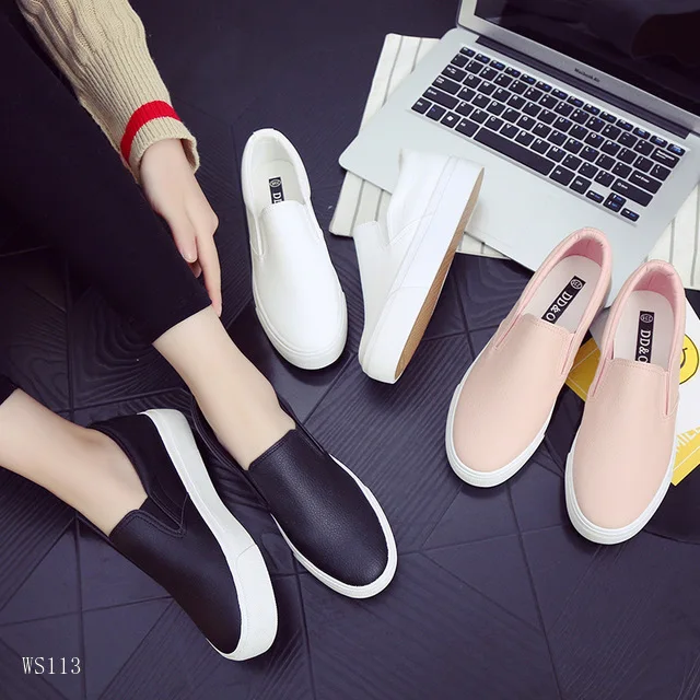 Туфли женские из микрофибры, повседневная обувь на плоской подошве, лоферы на платформе, без застежки, весна-осень