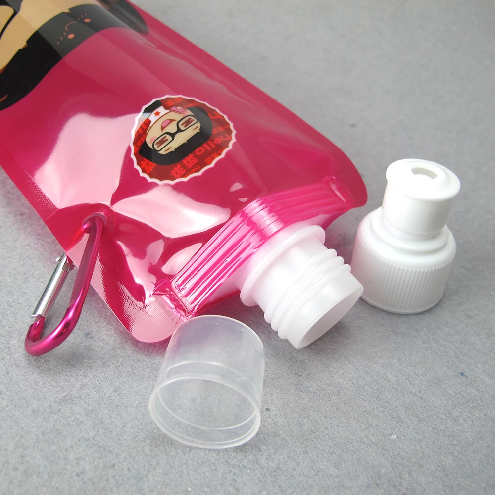 
Custom beverage packaging bag girls and boys drinking spout pouches print outdoor plastic spout bag for liquid 