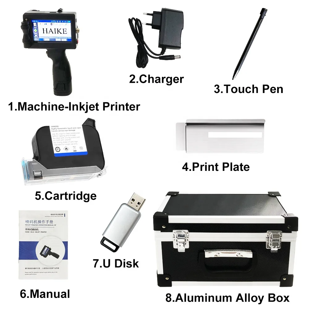 Portable Expiry Date Labeling Logo Coding Handheld Inkjet Printer Printing Coding Machine for Small Business