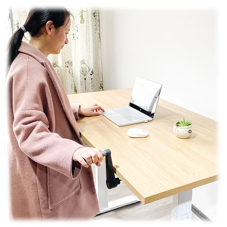 Adjustable desk manual crank legs hand crack standing crank desk standing desk table top not included