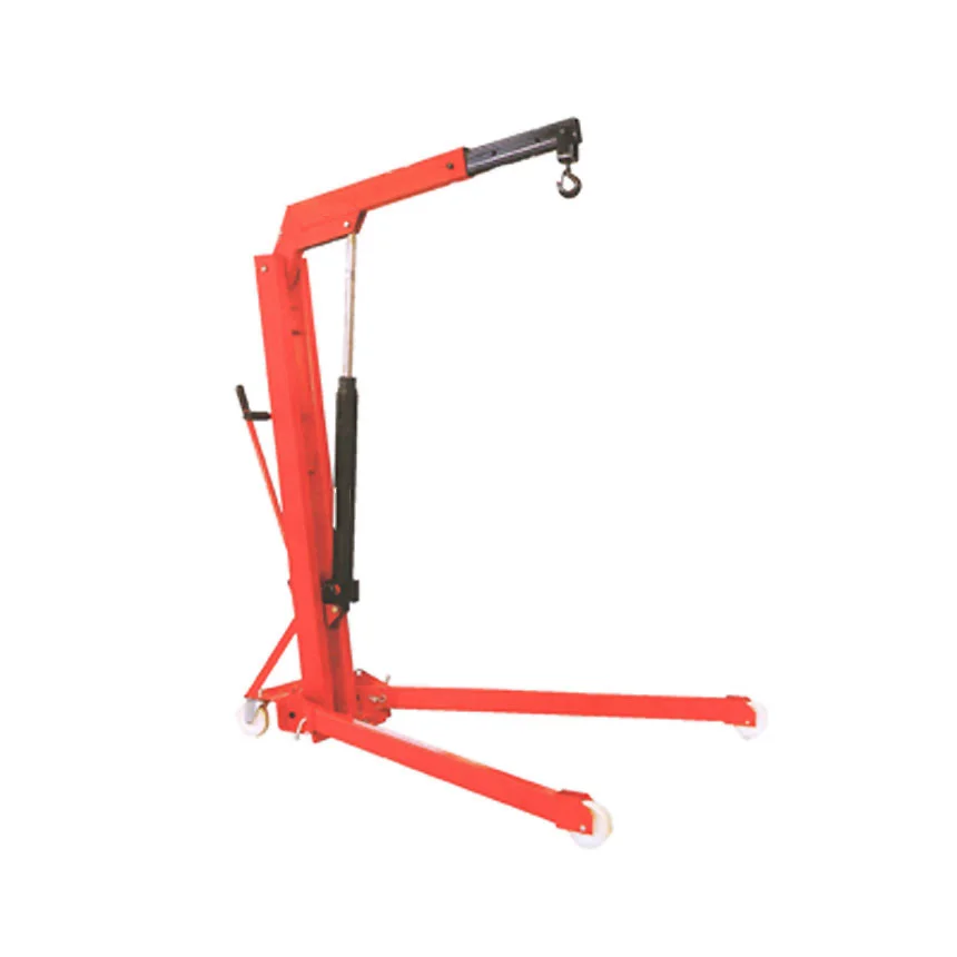 Custom Heavy-Duty Folding Hydraulic Motor Engine Hoist Crane Jack Cherry Picker Lift LS Swap Ready w/ Load Lever,