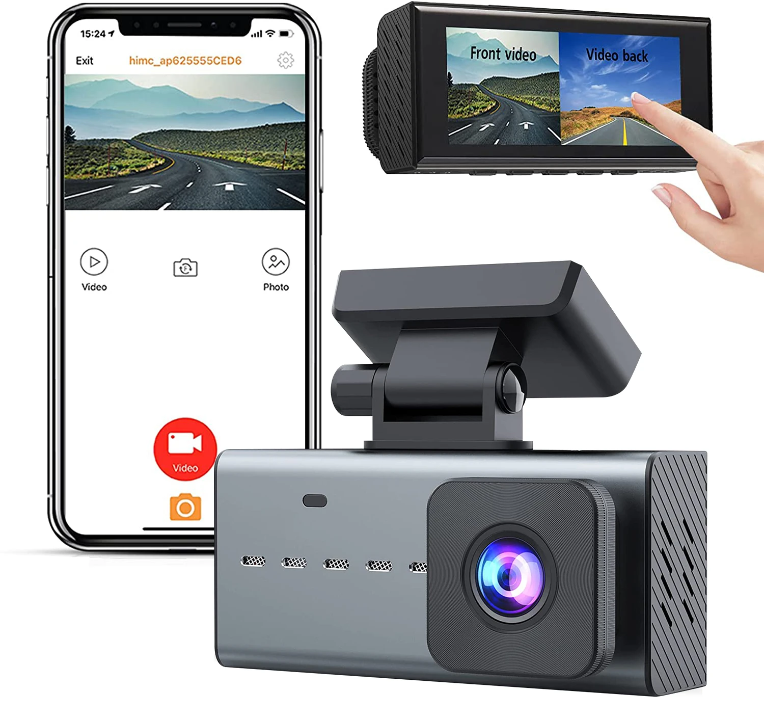 CENZIMO 3 16 дюймовый IPS полноэкранный видеорегистратор Full HD 1080P WIFI + APP рекордер Автомобильный Камера с