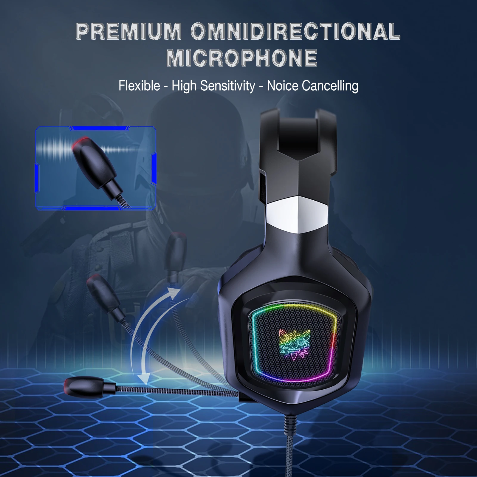 Onikuma X8 Gaming Headset Casque Wired Pc Surround Sound Bass Gamer Headphone With Mic For Playstation 4