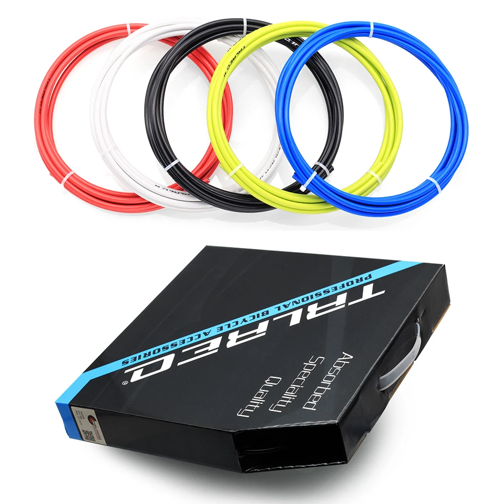 TRLREQ Shift Derailleur Wire For Bicycle Brake Cables & Shift Cable 4mm/5mm MTB Road Bike Brake Cable Line Pipe 50 meters in box