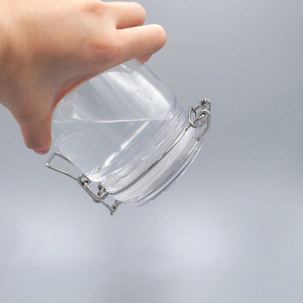 Wholesale Food Storage Container Airtight Plastic Packaging 40ml 60ml 120ml 150ml Air Seal PET Jar With Lock