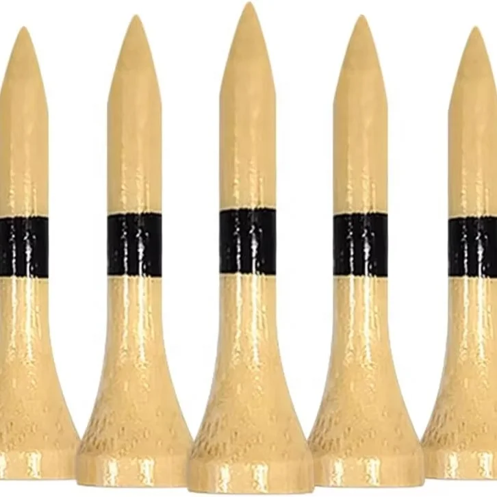 Golf Tees Durable Bamboo Tees  Friendly Biodegradable Material Reduce Friction Side Spin More Stable