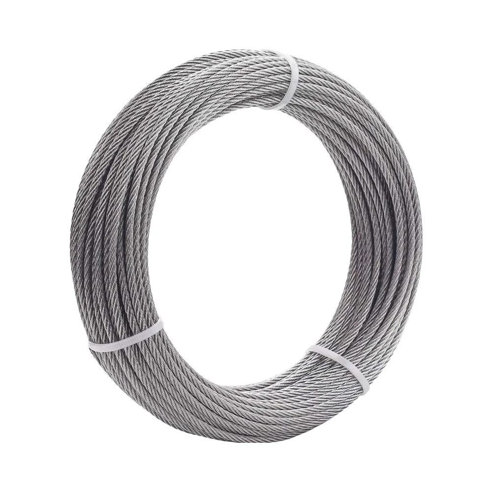 304 316 ss 7x19 6mm Stainless Steel Wire Rope galvanized steel wire rope