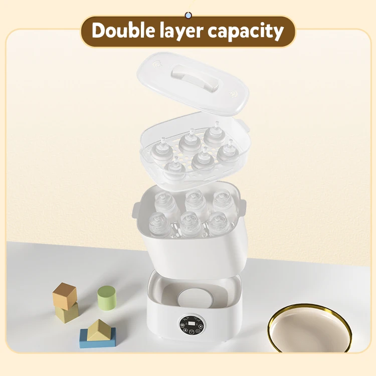New Product 4 in 1 Double layer feeding bottle steriliser baby bottle steriliser and dryer