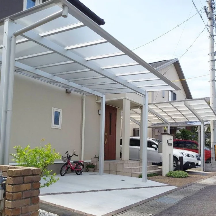 High Quality Sunshade Solid Polycarbonate Ceiling Carport Aluminium Frame Garage Canopy For Outdoor