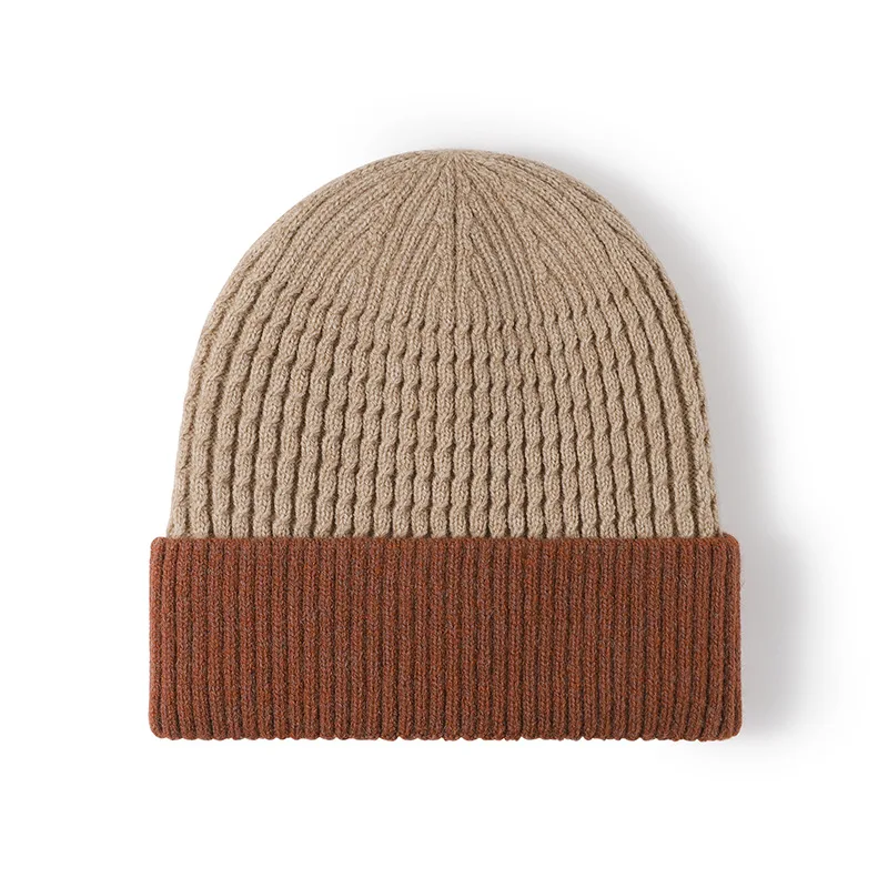 Autumn and Winter Jacquard Knitted Hat Outdoor Plush Thick Cold Hat Versatile Ear Protection Knitted Hat