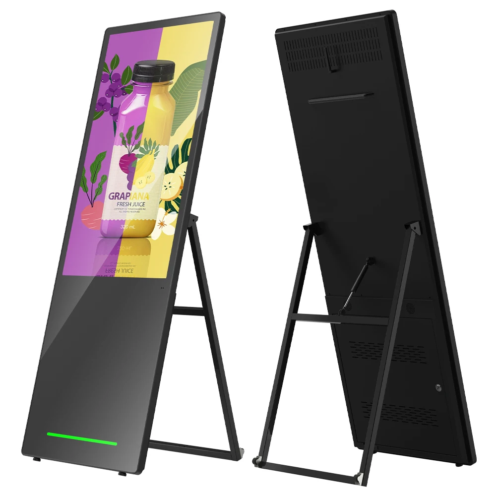 43 inch  Indoor Floor Standing Vertical Ultra Thin Movable Portable Android Digital Signage LCD advertising machine
