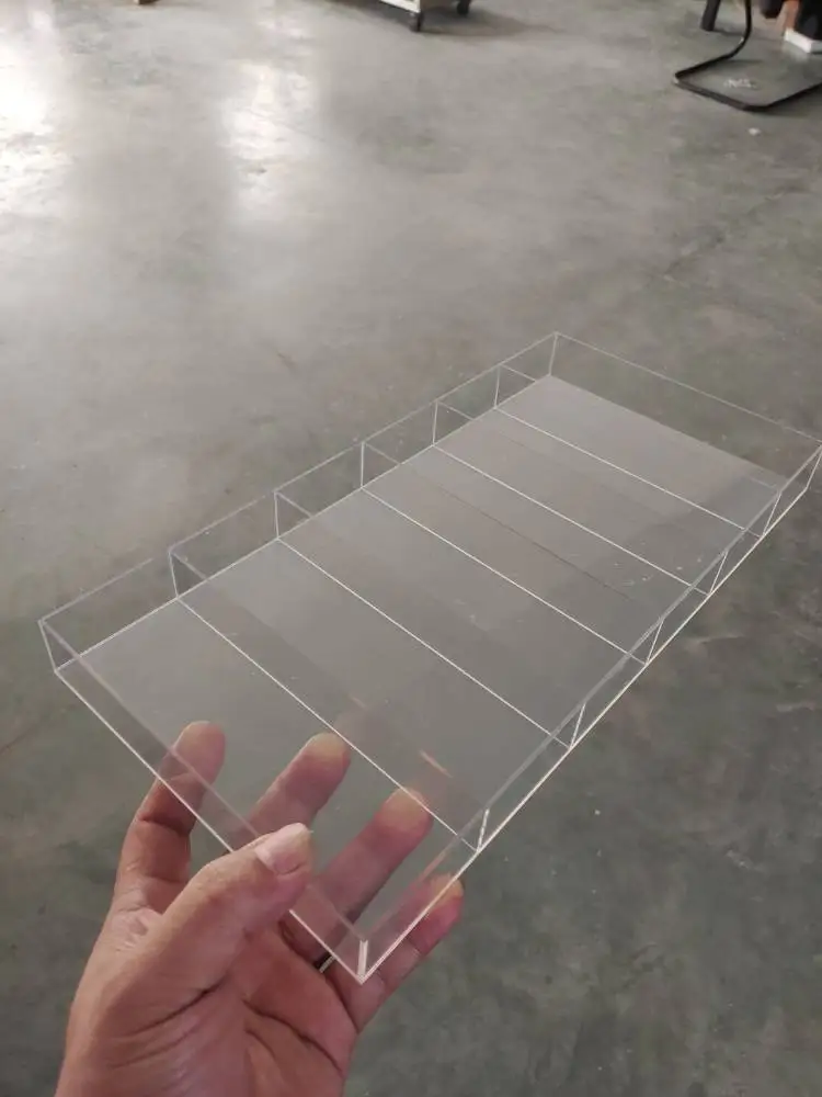 Transparent Fashion Eyewear Display Rack White Acrylic Sunglasses Display Stand Display Case
