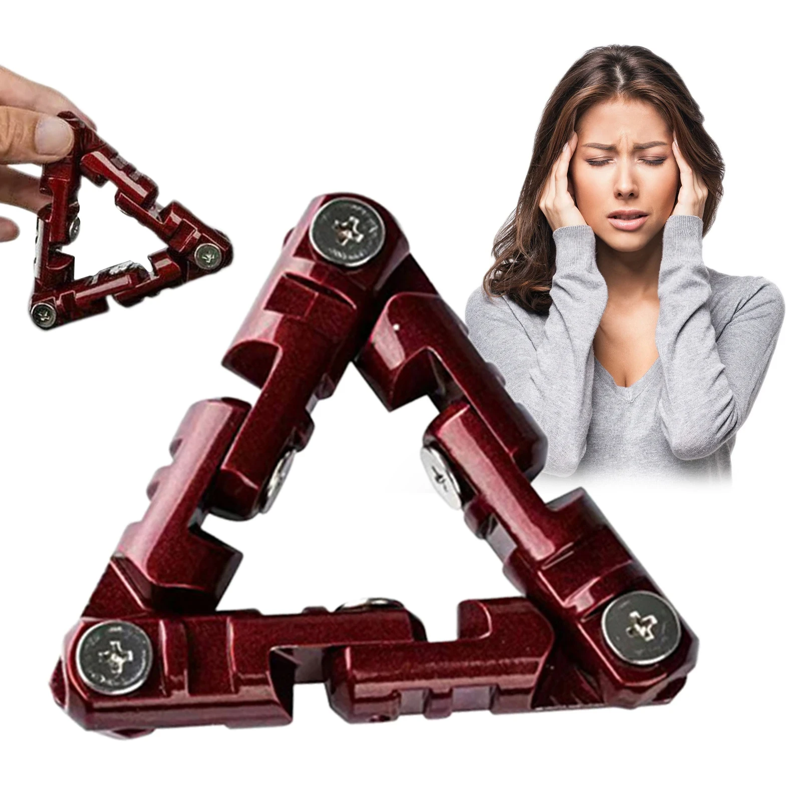 Triangular Fidget Roller Metal Fidget Toys Autism Sensory Toys Hand Spinner Anxiety Stress Relief Creative Toys