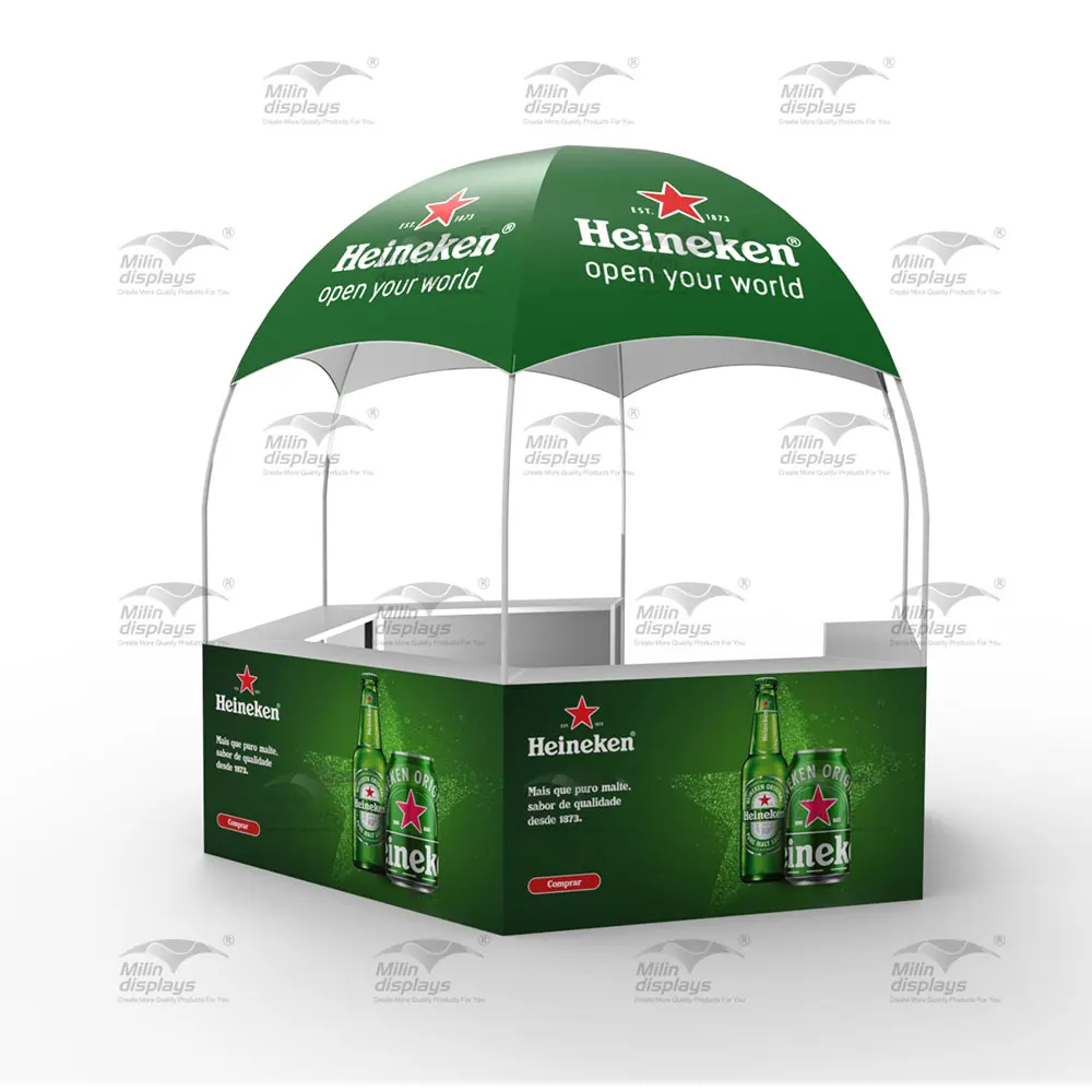 Hot sale roast white lacquered iron trade show tent waterproof promotion spider dome tent for advertising event