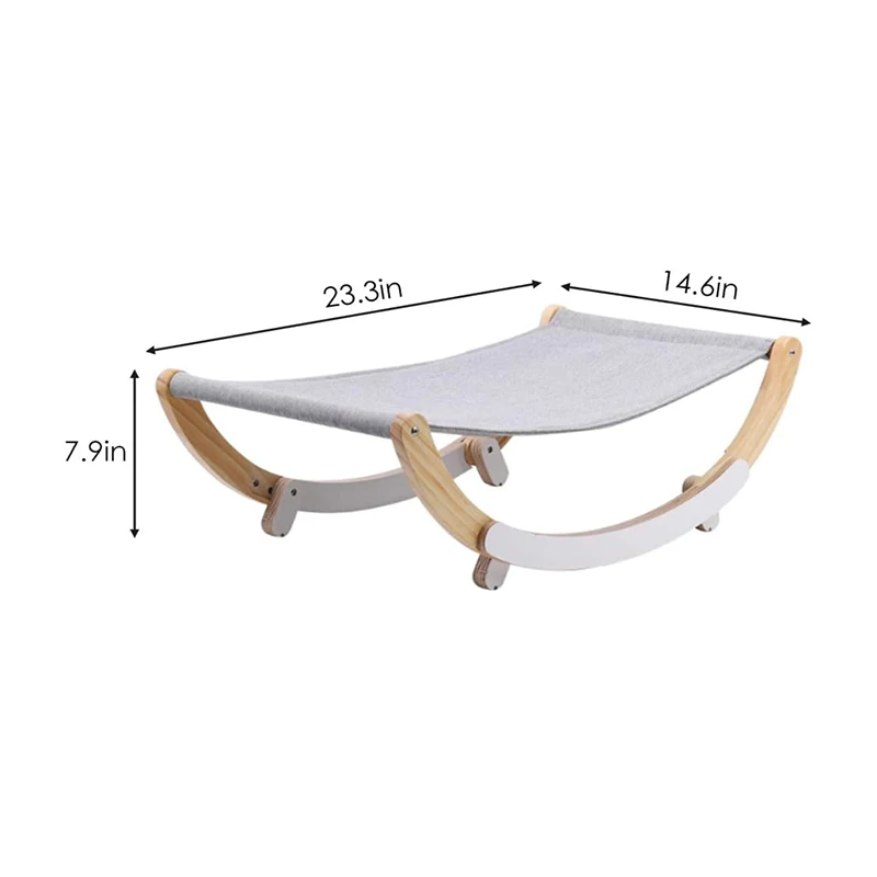 New Design Bamboo And Linen Pet Hammock Cat Bed For Dog And Cat Sleep pet bed solid wooden cat hammock swing chair
