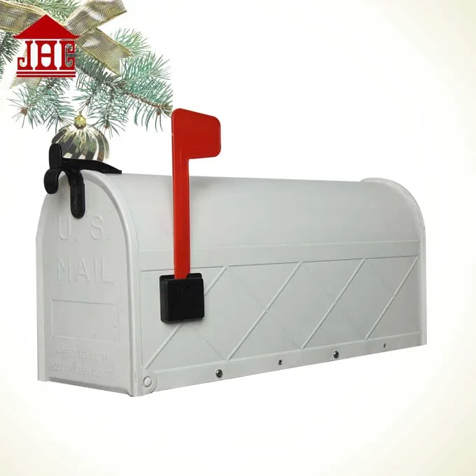 US-Mailbox garden post mounted letterdelivery box outdoor parcel delivery box with red flag
