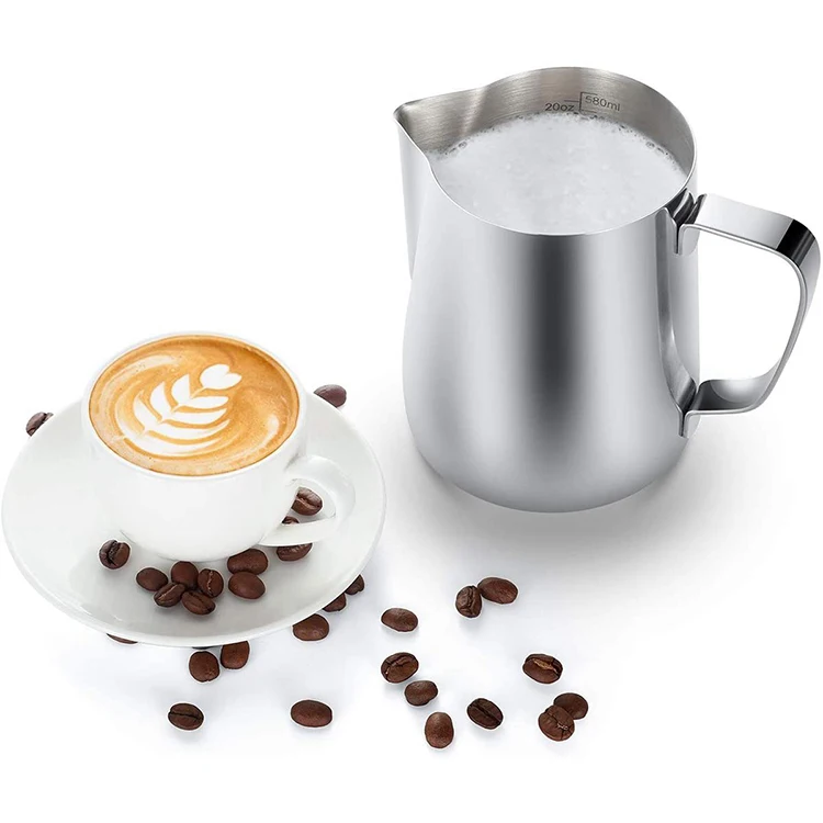 Wholesale 20 OZ  stainless steel measuring pitcher coffee espresso pouring pot milk frothing cup
