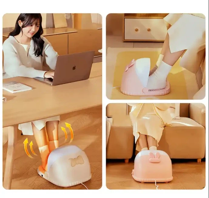 2024 New Design Electric Foot Warmer Heater Charging Warm Foot Heating Pad Gift For Winter