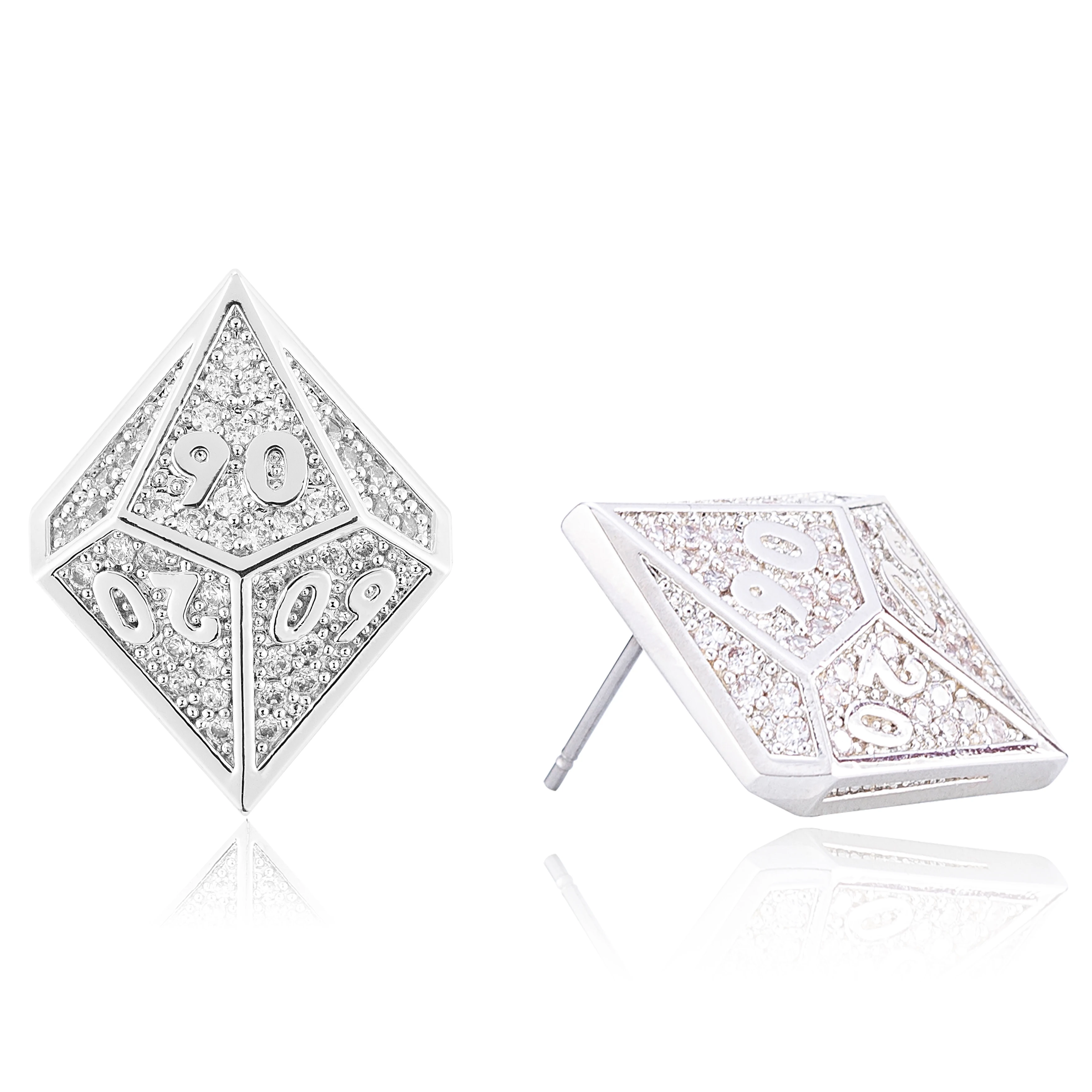 Mini Planet DND Ear Stud D20 Jewelry Board Game Dungeons and Dragons Peripheral Products DND DICE necklace Earring