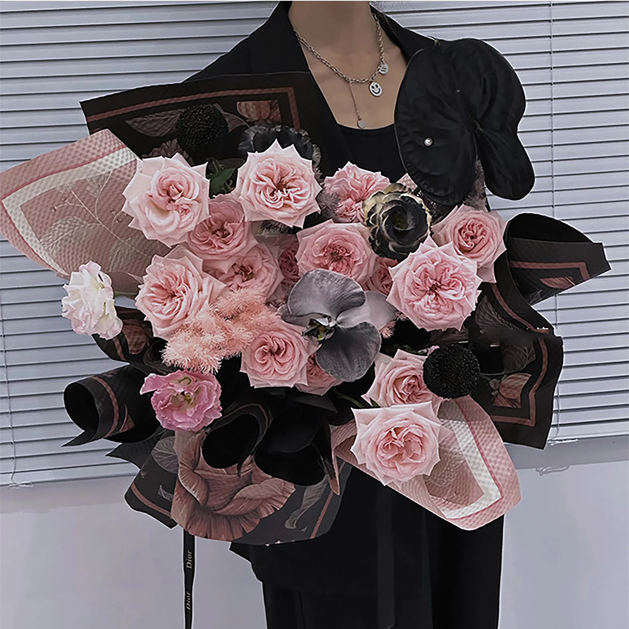 Manufacturer wholesale custom new embossed for paper flower wrapping paper  flower bouquet packaging kraft paper