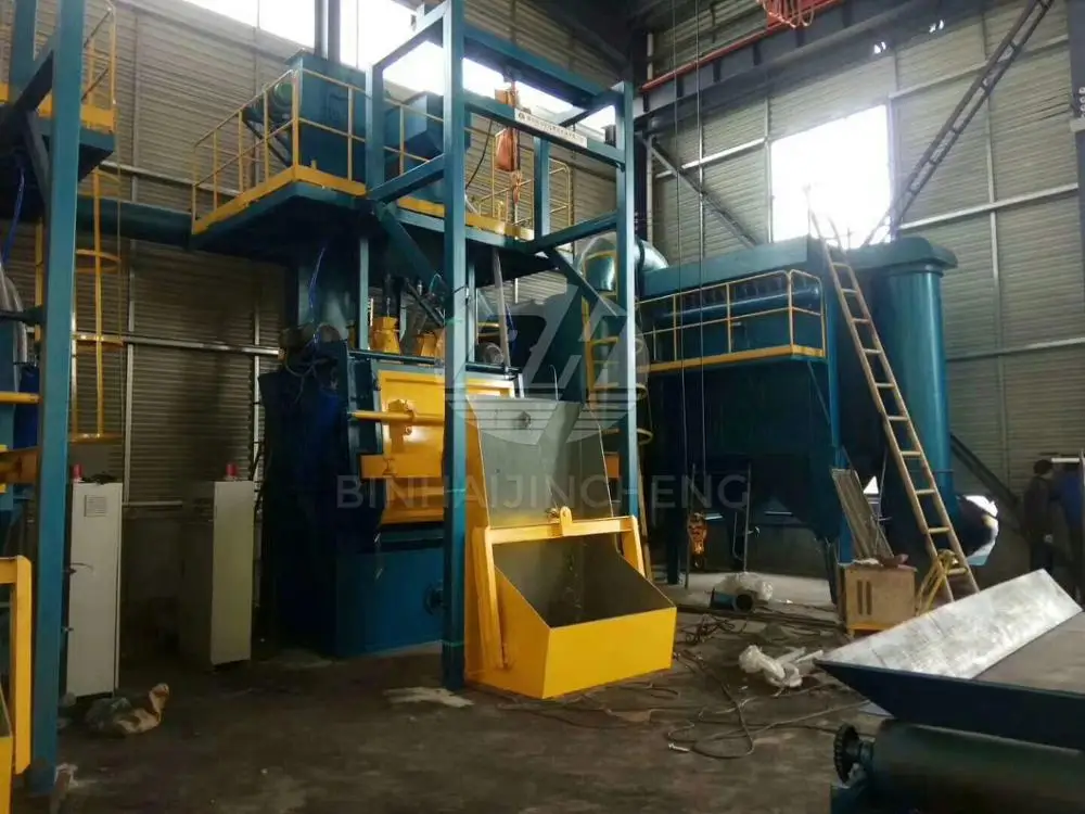 shot blasting machine q3210/tumble q3210 rubber belt shot blasting machine