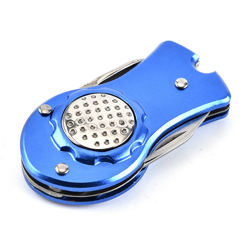 Best Selling Stainless Steel Switchblade Custom Magnetic Golf Ball Marker Golf Divot Tool