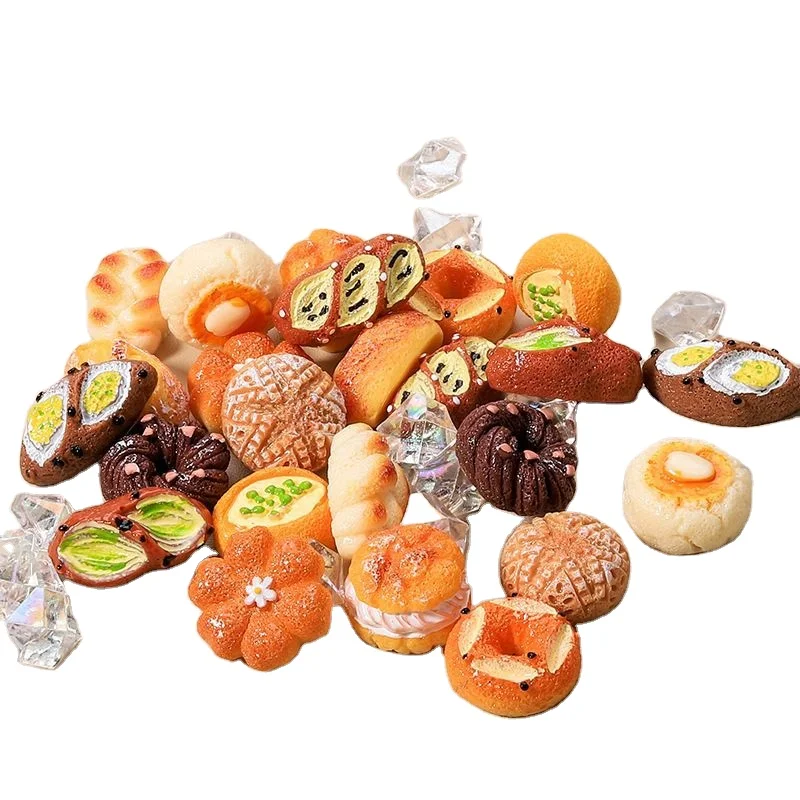 Cute simulated bread Resin Food Miniature 2cm Mini Food Props Chicken Toys For Kids