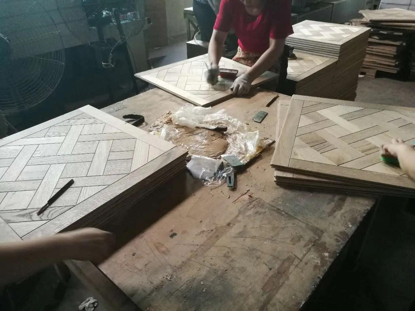 Unfinished Rustic European Oak Wood Engineered Versailles Parquet Flooring Panel Chantilly Monticello Bordeaux Parquet Flooring