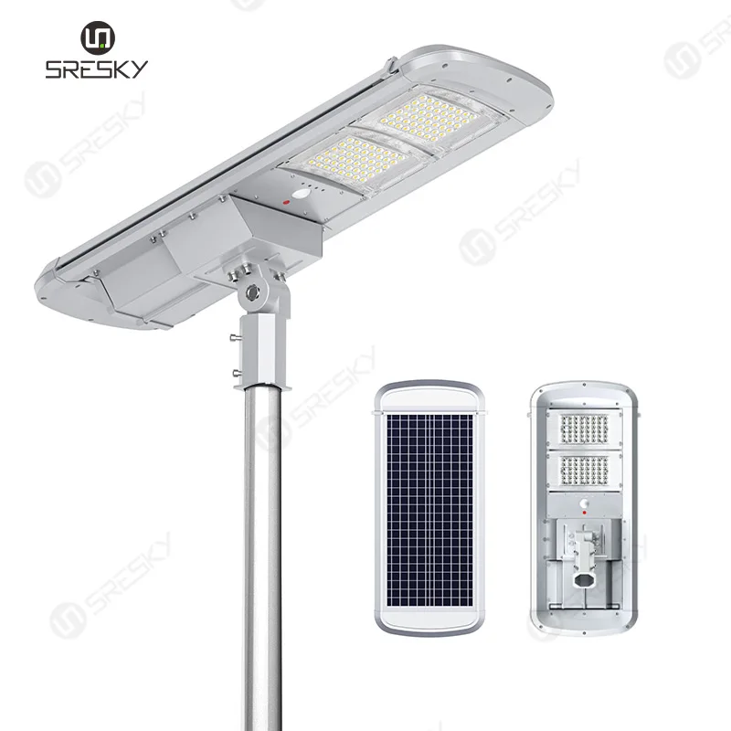 Sresky new design 40W all in one integrated solar led street light with dust sweeping and snow cleaning function