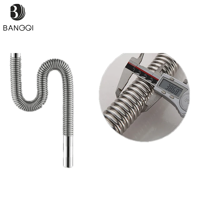 304 Stainless Steel Corrugated Pipe Sink Drainage Drain for Kitchen or Bathroom Stylish and Durable Drains