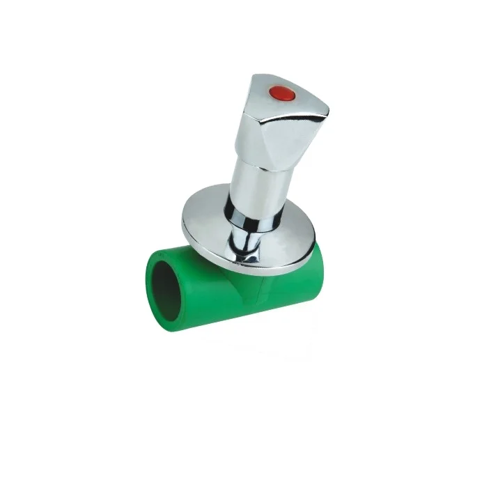 Deso 20mm-32mm plastic pipe welding ppr brass concealed stop valve with handle