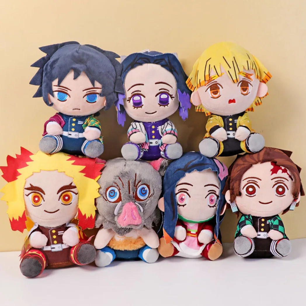 Hot Japan Demon Slayer Plush Dolls Lovely Anime Kimetsu No Yaiba Toys Kids Party Accessories PP Nezuko Zenitsu Kyoujurou Kamado