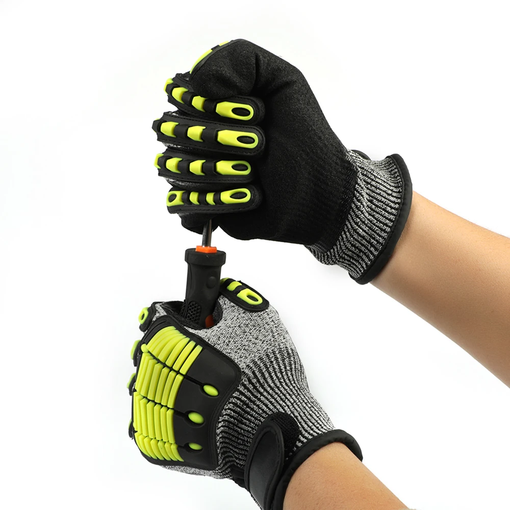 Anti Vibration Safety Work Cut Proof Best Safety Heavy Duty Mechanic Anti Impact Shockproof Gloves