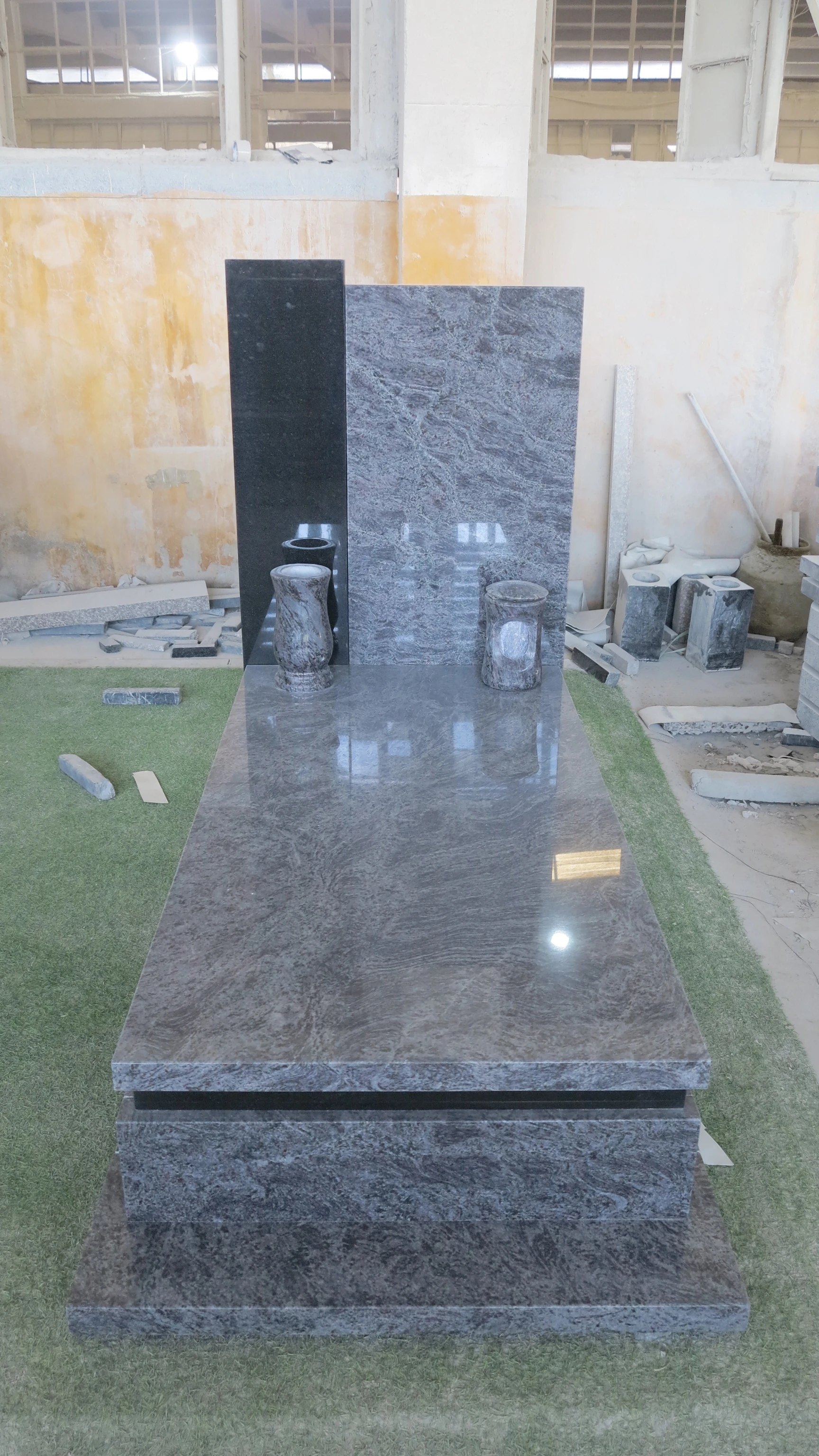 Gravestone Square Shape Granite Tombstones Ready for Graves Headstone