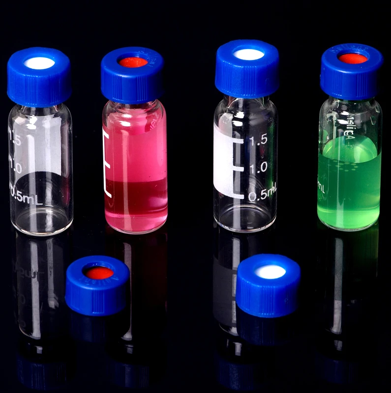 9mm screw caps Blue closed bonded Caps PTFE /Silicone for 9-425 2ml sample vial