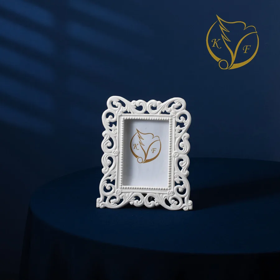 Personalized decorative picture frame standing photo frame handmade white ceramic framed photo