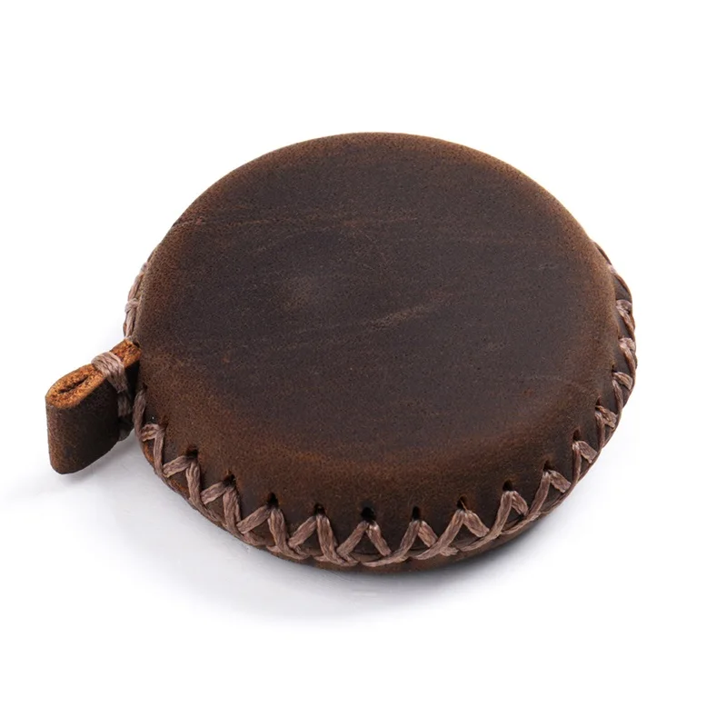 Personalized Handmade Vintage Genuine Leather Tape Measure Crazy Horse Leather 150cm Mini Tape Measures