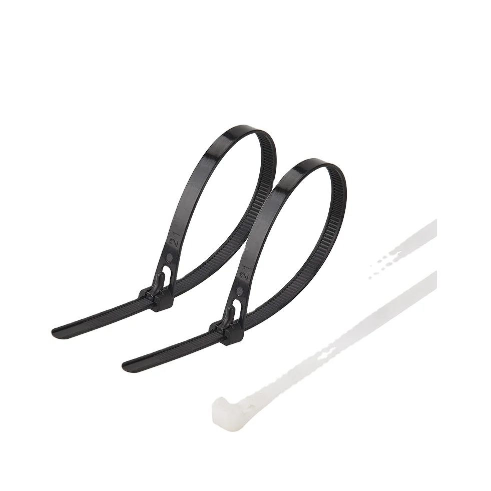reusable white plastic nylon cable ties anti-uv cable ties nylon 66 cable ties