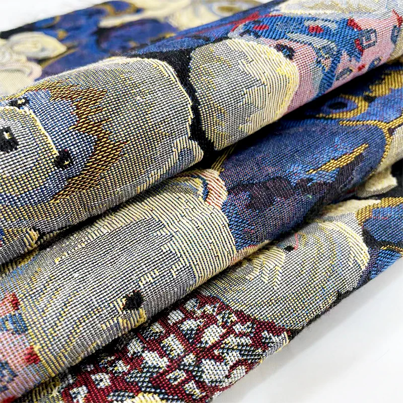 tapestry fabric supplier Quick customization fabric for tapestry clothing jaket and picnic camping blanket