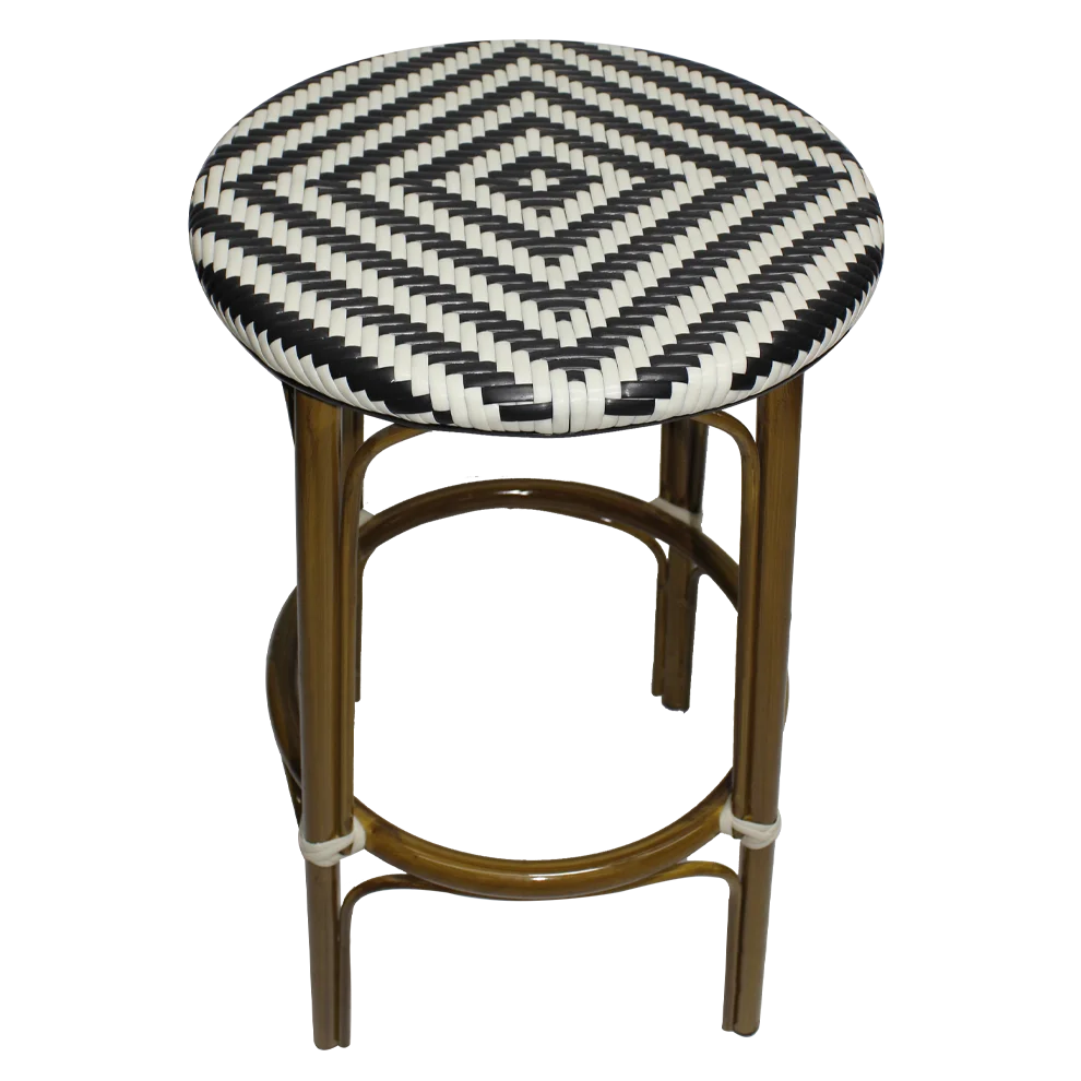 Супер качество современный спинки круглое сиденье ротанга барный стул для клуба