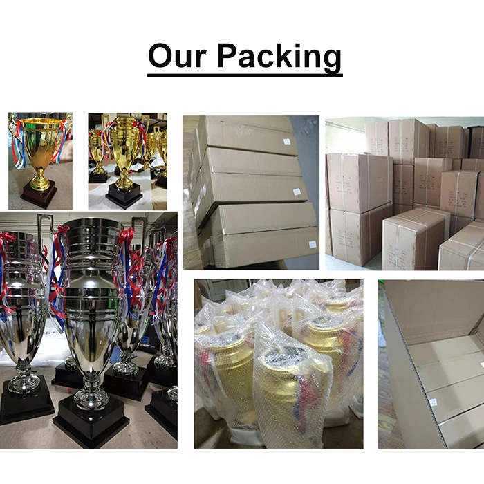 Custom Metal Medal Cups Awards Gold Sport Ornament Plaque Large Trophies Sports Award Metal Trophy Cup For Champions