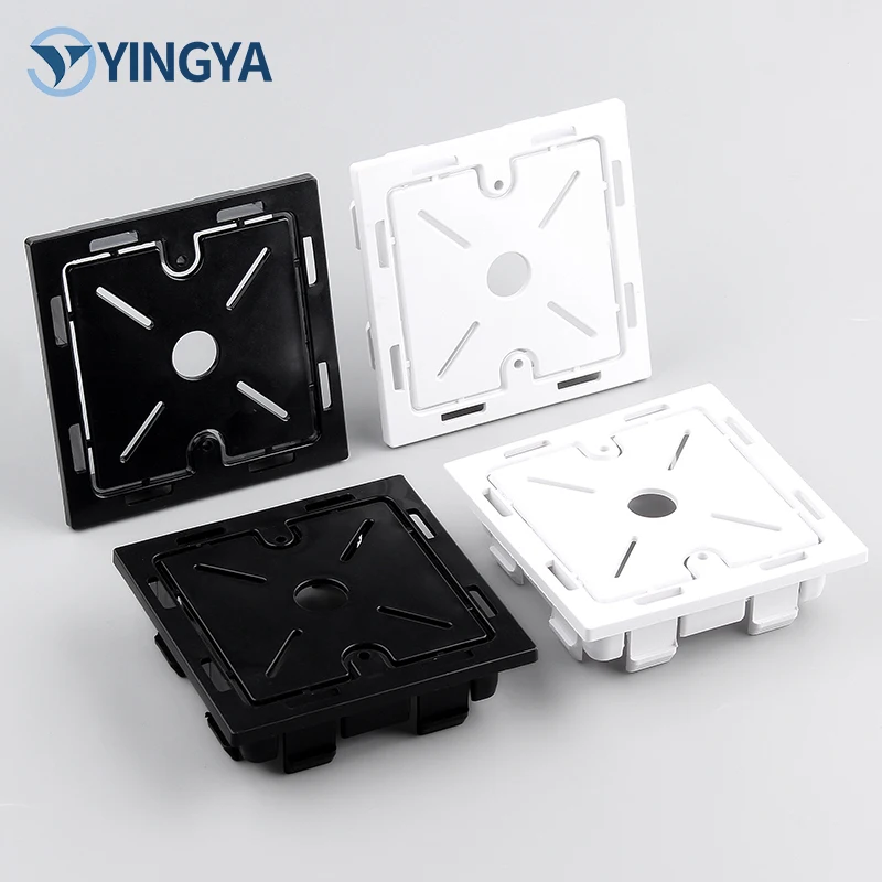 86 Embedded Concave Square Wire Box with Hidden Bottom Groove Plastic Bottom Socket for Kitchen Use