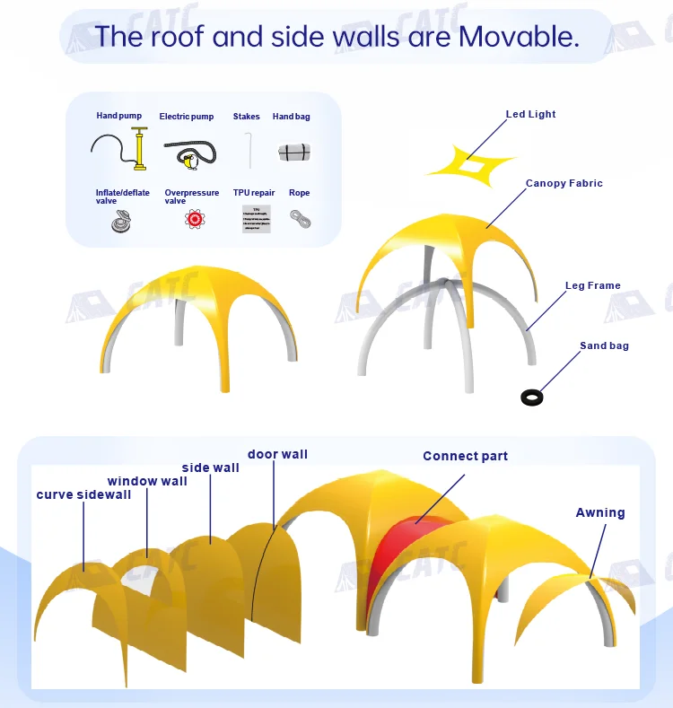 Customizable Promotional Advertising Inflatable Tent Air Canopy Display for Exhibition Events Medical Stores