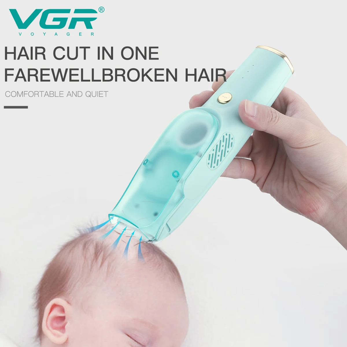 VGR V-151 Low Noise Professional Ceramic Blades  Baby Hair Clipper Electric Hair Trimmers for Kids with 3 Comb Guide