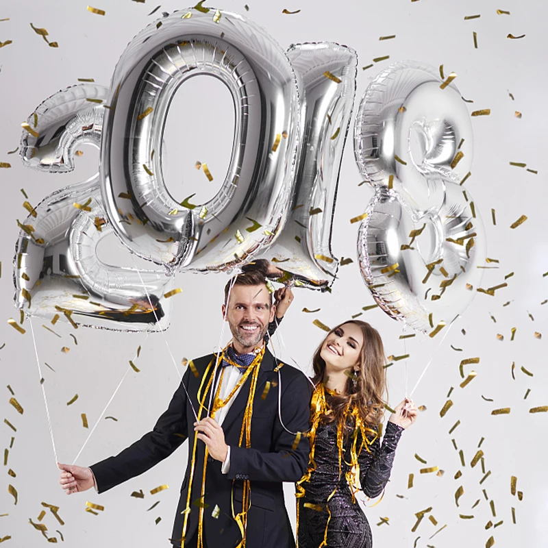 Оптовая продажа 40 дюймов 0-9 фольгированных воздушных шаров для дня рождения юбилея украшения реквизит фотографий большое количество