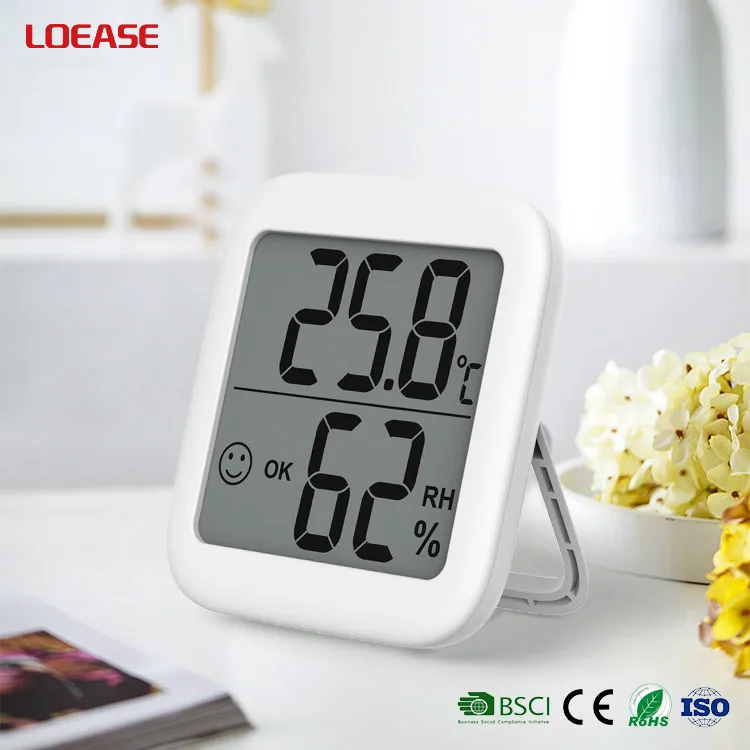 ABS Mini Indoor Outdoor Temperature Hygrometer Monitor Humidity Sensor